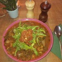 Minestrone with red pesto at Pure Note in Dusseldorf