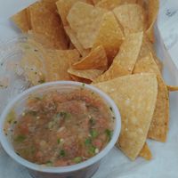 Chips and salsa: not a fan of the salsa at Mami Cheli's in Menlo Park