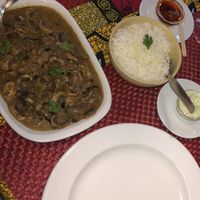 entrada de cogumelos e beringela, muito bem servido! foi meu prato principal  at Roda Viva in Lisbon