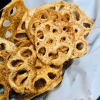 Fried lotus root at Shandong MaMa Mini - Centre Place in Melbourne