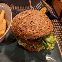 Tasty burger at Peter Pane - Leopoldstrasse in Munich