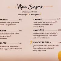 Vegan menu at Peter Pane - Leopoldstrasse in Munich