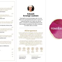 Menu Aug 2022 at Rose & Vanilla in Utrecht