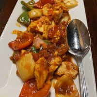Chili tofu   at Yak and Yeti in Napa