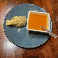 Vegan dumpling  at Yak and Yeti in Napa