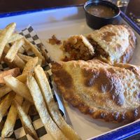 Vegan empanadas and rustic fries  at Dellepiane Sedona in Sedona