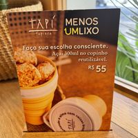 Reusable cup for açaí bowls  at Tapi Tapioca - Loja Leblon in Rio De Janeiro