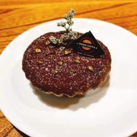 vegan chocolate tart is a must try! at Veggie Castle in Macau