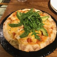 Vegan avocado pizza  at Veggie Castle in Macau