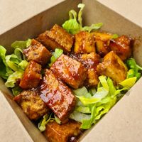 Vegan tofu chicken at Pepino Deli in Glossop