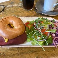 Bagel at Pepino Deli in Glossop