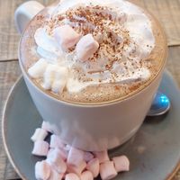 Deluxe hot chocolate at Pepino Deli in Glossop