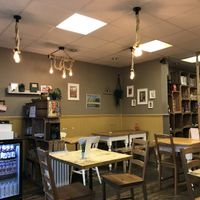 Interior of cafe  at Pepino Deli in Glossop