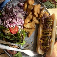 Hot dog  at Pepino Deli in Glossop