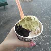 helado de chocolate negro y de avellanas (el de pistacho no era vegan) at Heladeria Oasis in Tenerife