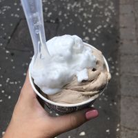 Helado de avellana y coco at Heladeria Oasis in Tenerife