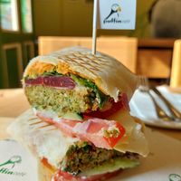 Falafel Wrap with Vegan Cheese (MOP 78) at Puffin Cafe in Macau