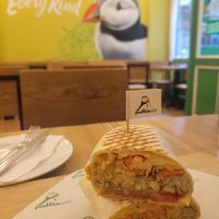 Tempeh wrap at Puffin Cafe in Macau