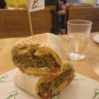 Falafel wrap at Puffin Cafe in Macau