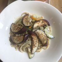 vegan soy milk pasta at Puffin Cafe in Macau