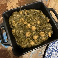 Épinards aux pois chiches  #Veganuary at El Librero in Sevilla