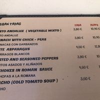 Separate vegan menu as of May, 2024.  at El Librero in Sevilla