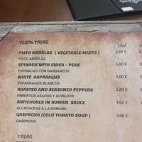 The vegan tapas available  at El Librero in Sevilla