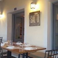 The outside seating at Salto in Corfu