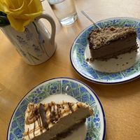 Peanut butter and Oreo cheesecake   at Greens Vegan Cafe & Shop in Stourport-on-severn