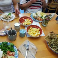 Our order for lunch at Greens Vegan Cafe & Shop in Stourport-on-severn