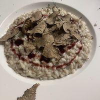 Vegan truffle and thyme risottoo  at Ambrosia in Cortona
