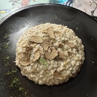 Truffle risotto, which didn’t taste of truffle   at Ambrosia in Cortona