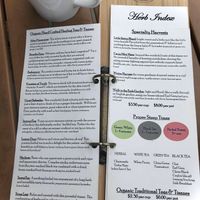 Amazing tea menu! at Harvest Room in Munster