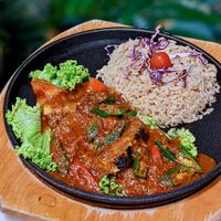 Hotplate Assam Fish Rice at Mother Earth 大地之素 in West Singapore