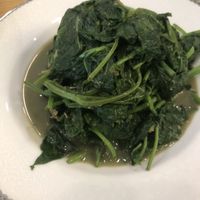 Sweet potato leaves in fermented beancurd  at Mother Earth 大地之素 in West Singapore