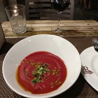 Beetroot gazpacho at Don Juan in Sevilla