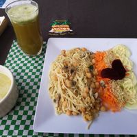 Main course option at New Start in San Andres