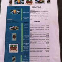 Menue1 at New Start in San Andres