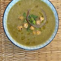 Leek soup at Imagine Café in Paris