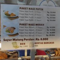 The menu   at Vegan House in Jakarta