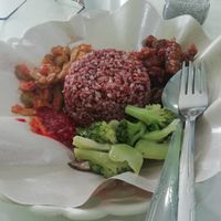 Buffet meal at Vegan House in Jakarta