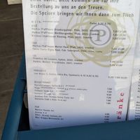 Drink menu at Die Pastamanufaktur in Dresden