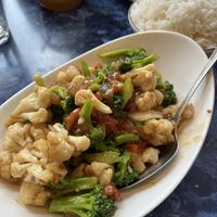 Broccoli & Cauliflower Saute  at Cafe Shambala in Salt Lake City