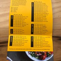 Allergen menu. Vegan clearly marked   at CAVA in Huntersville