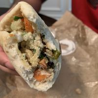 Pita wrap (1/2 falafel, 1/2 roasted veg) at CAVA - Kingstowne in Alexandria