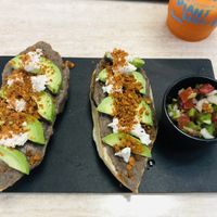 Molletes at Mora Mora - Polanco in Mexico City