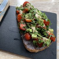 El frijolazo toast at Mora Mora - Polanco in Mexico City