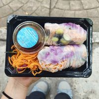 Rollitos primavera con salsita. Están buenos. at Mora Mora - Roma in Mexico City