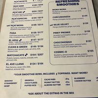 Menu 1 at Mora Mora - Roma in Mexico City