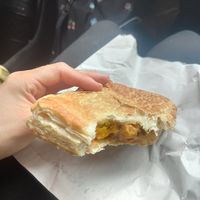 Curry pasty at Lee's Family Bakery in South Shields